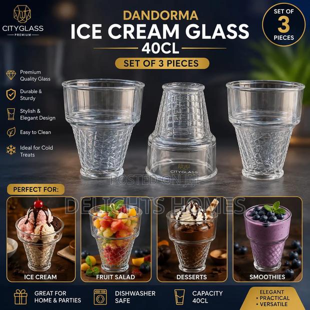 Dandorma Ice Cream Glass 3pcs Set_b - main view