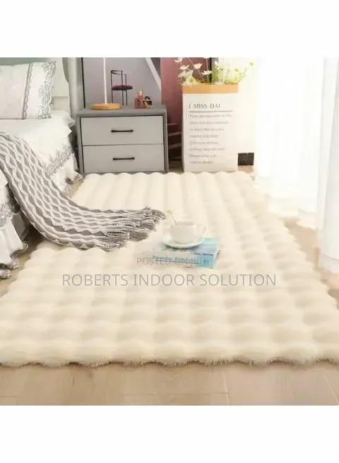 Cozy Rabbit Fur Bedside Carpet