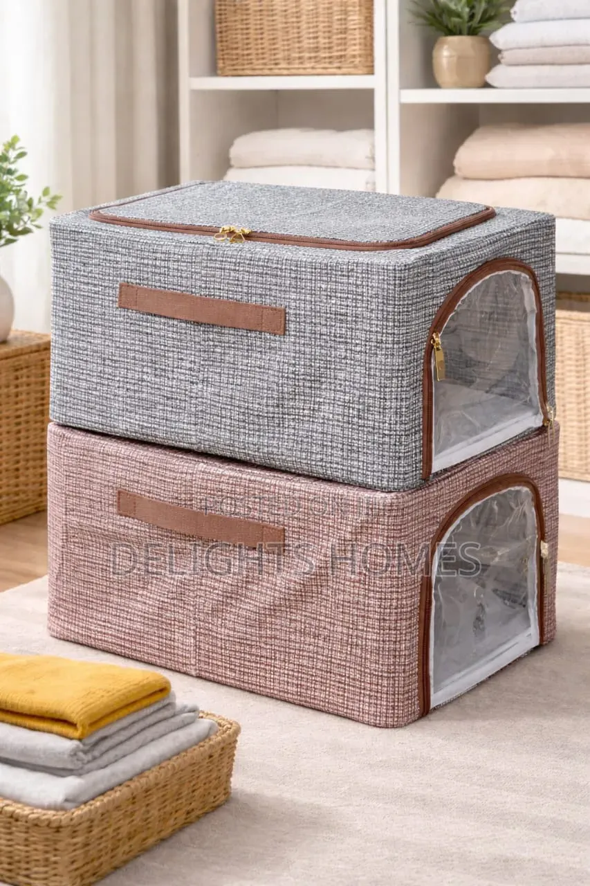 *Visible Window Clothes Storage Box Organizer_tt