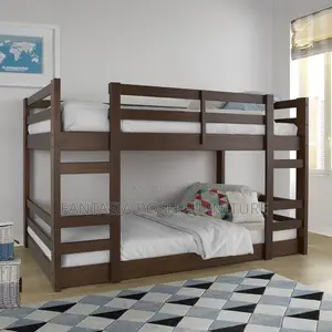 4x6 Espresso Solid Wood Low / Double Decker Bunk Bed Nairobi