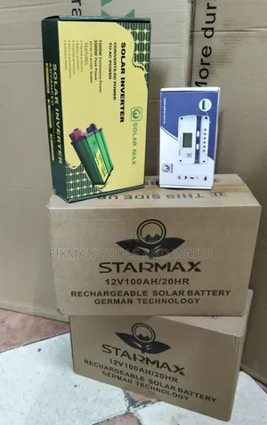 New 1.5 Kva Solar System Set 2 Panel 2 Battery Inverter and Controller