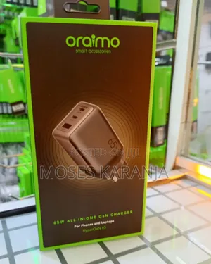Oraimo 65W GaN Multi-Port Fast Charger for Phones & Laptops