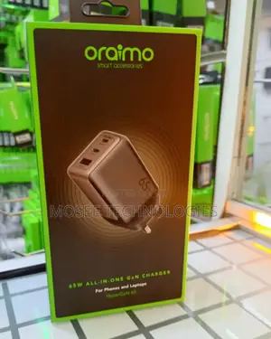 Oraimo 65W GaN Multi-Port Fast Charger for Phones & Laptops