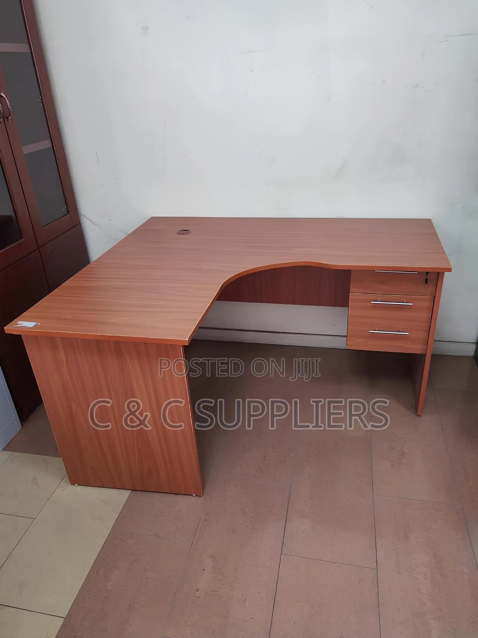 Customized L-Shaped Clerical Study Desk.