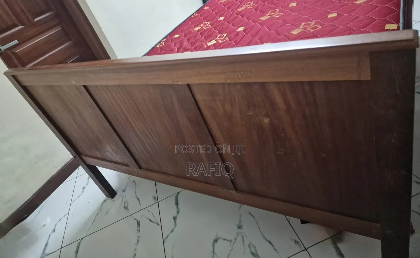Solid Mvule Wood 5x6 Bed + Silentnight Zuri Spring Mattress