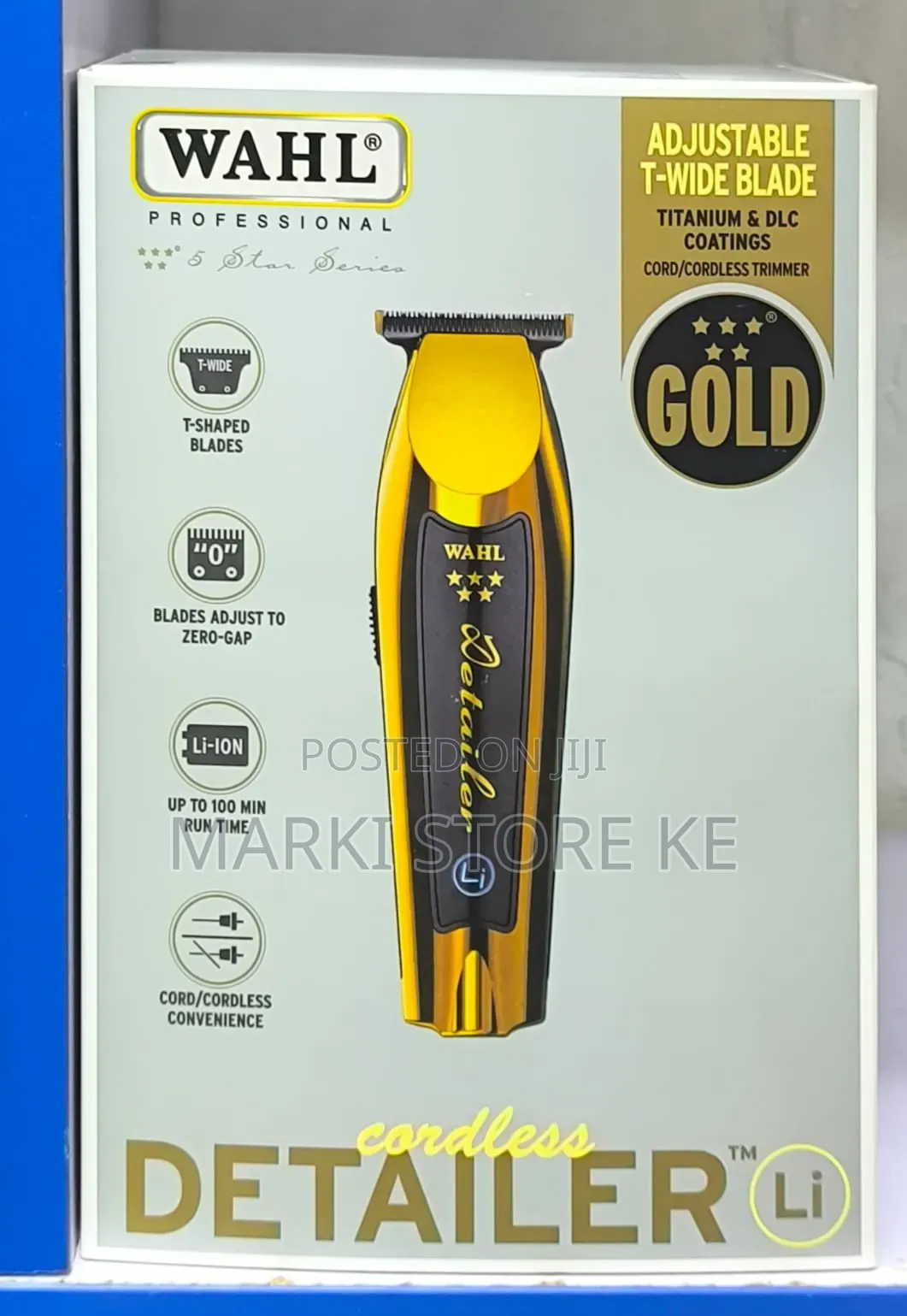 Professional Wahl Cordless Detailer Trimmer /Gold Cordless Detailer