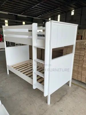 4x6 White Wooden Double Decker | Bunk Bed in Utawala: Pay on Delivery