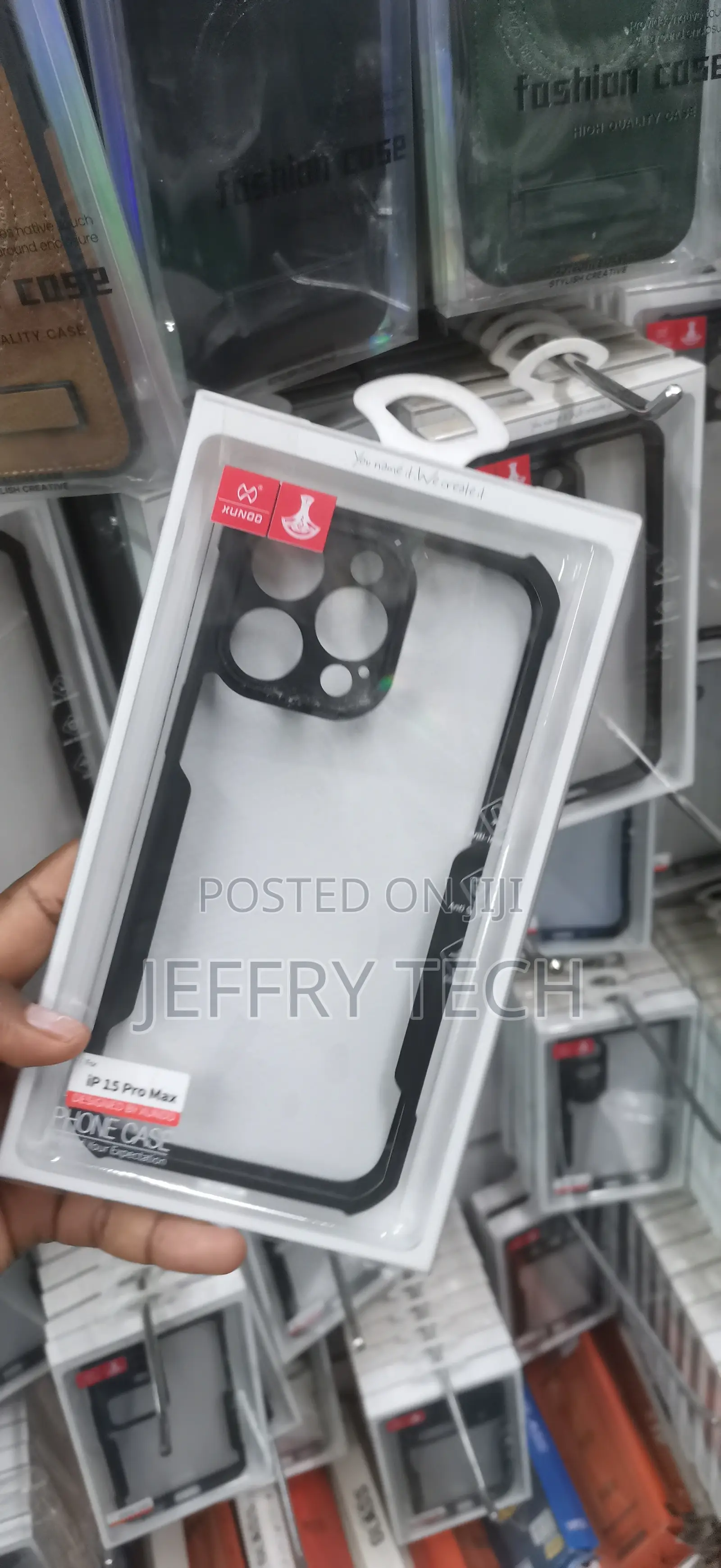 iPhone 15 Pro Max Heavy-Duty Black TPU Bumper CASE