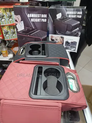 5in1 Universal Car Center Console Armrest Cushion Pad With Cup Holders