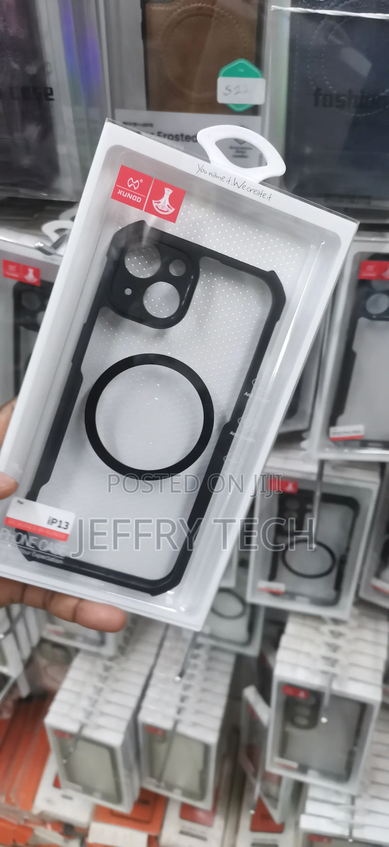 iPhone 13 CASE, Featuring a Black TPU Bumper and a Built-in MagSafe