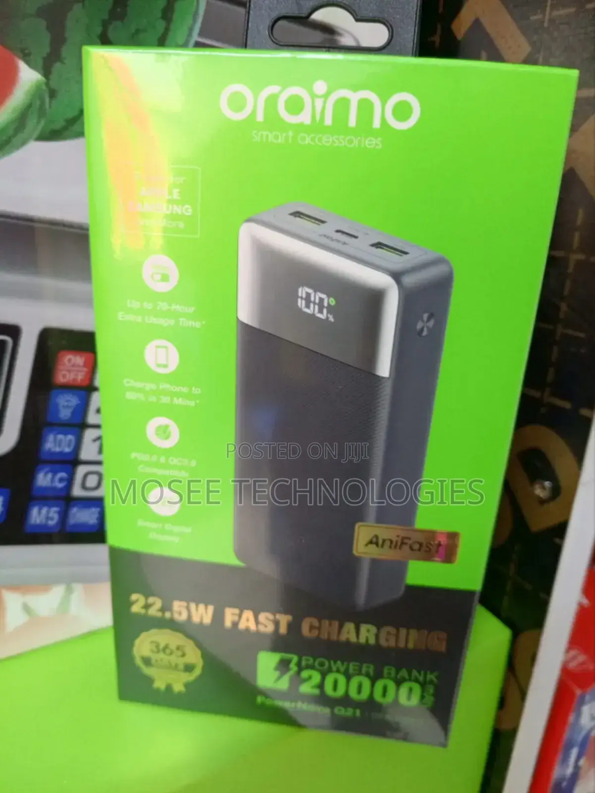 Oraimo 20000mAh Digital Display Fast Charging Power Bank