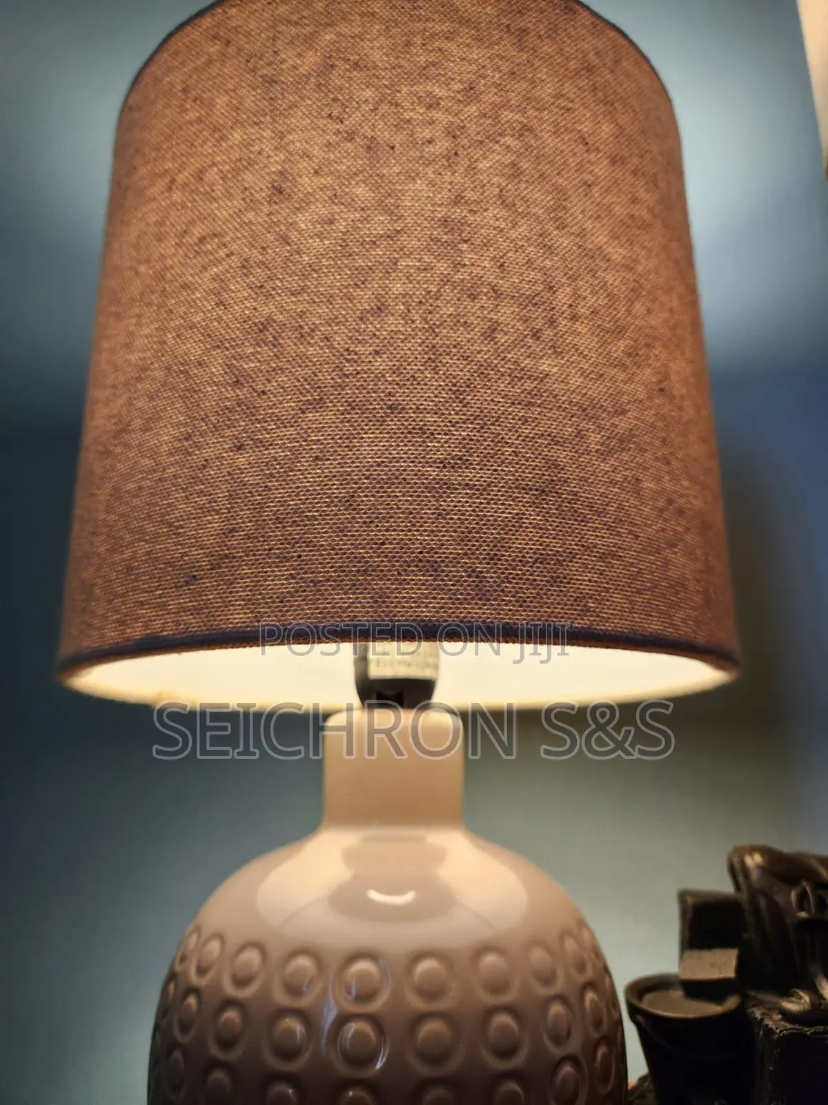Ceramic Table Lamp — Ball Base — New Shade — Nairobi