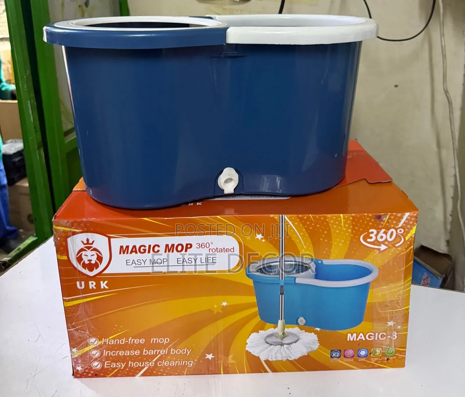 Ecco Spin Mop With Bucket – 360° Rotating Floor Cleaning System