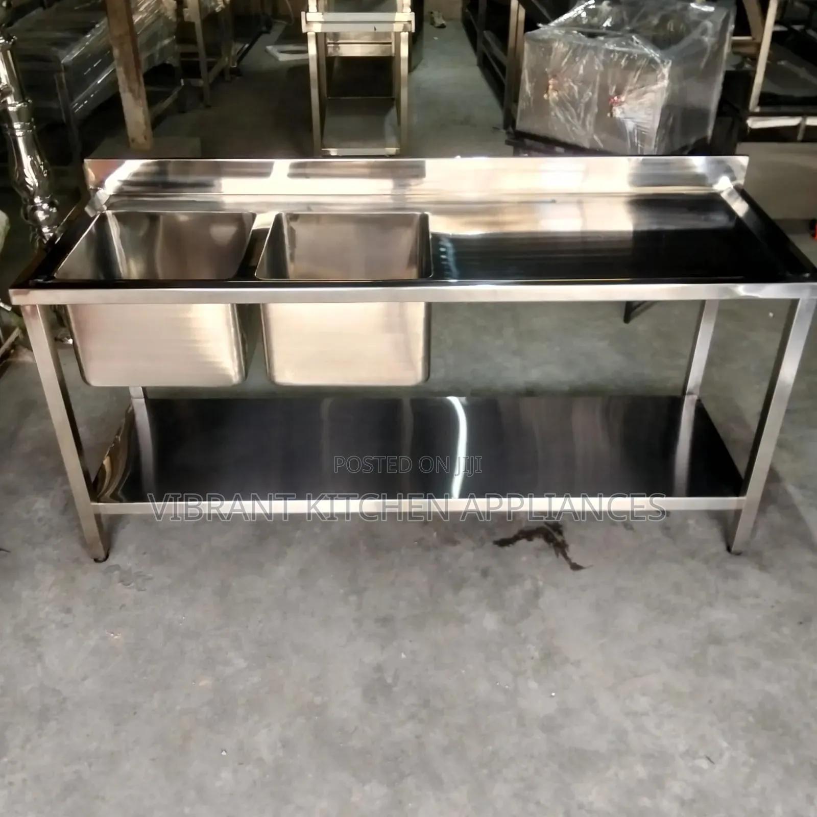 6 Feet (1.8m) Commercial Double Bowl Sink