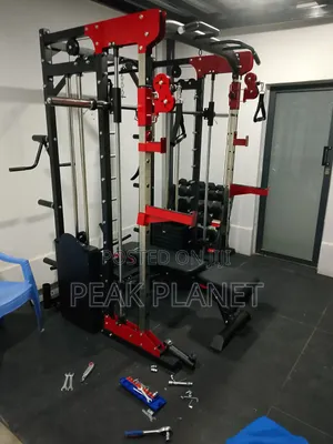 6-in-1 Multifunctional Smith Machine Home Gym Station