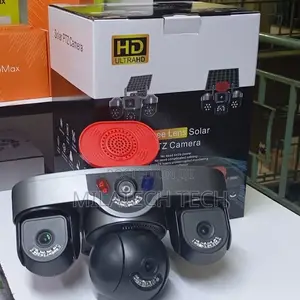 Smart Solar 4G CCTV Camera 3 Lens With Motion Sensor Alarm