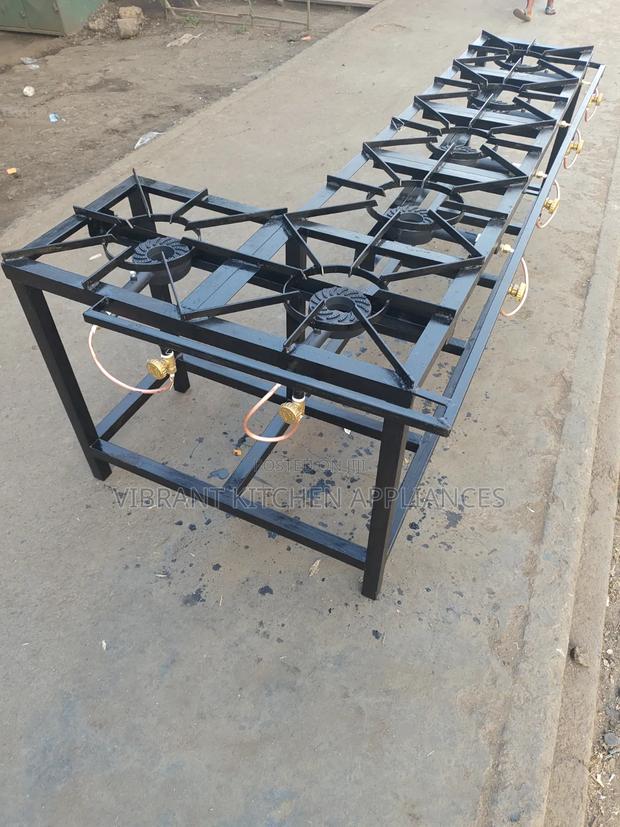 L‐Shaped Six‐Burner Mild Steel Cooker - main view