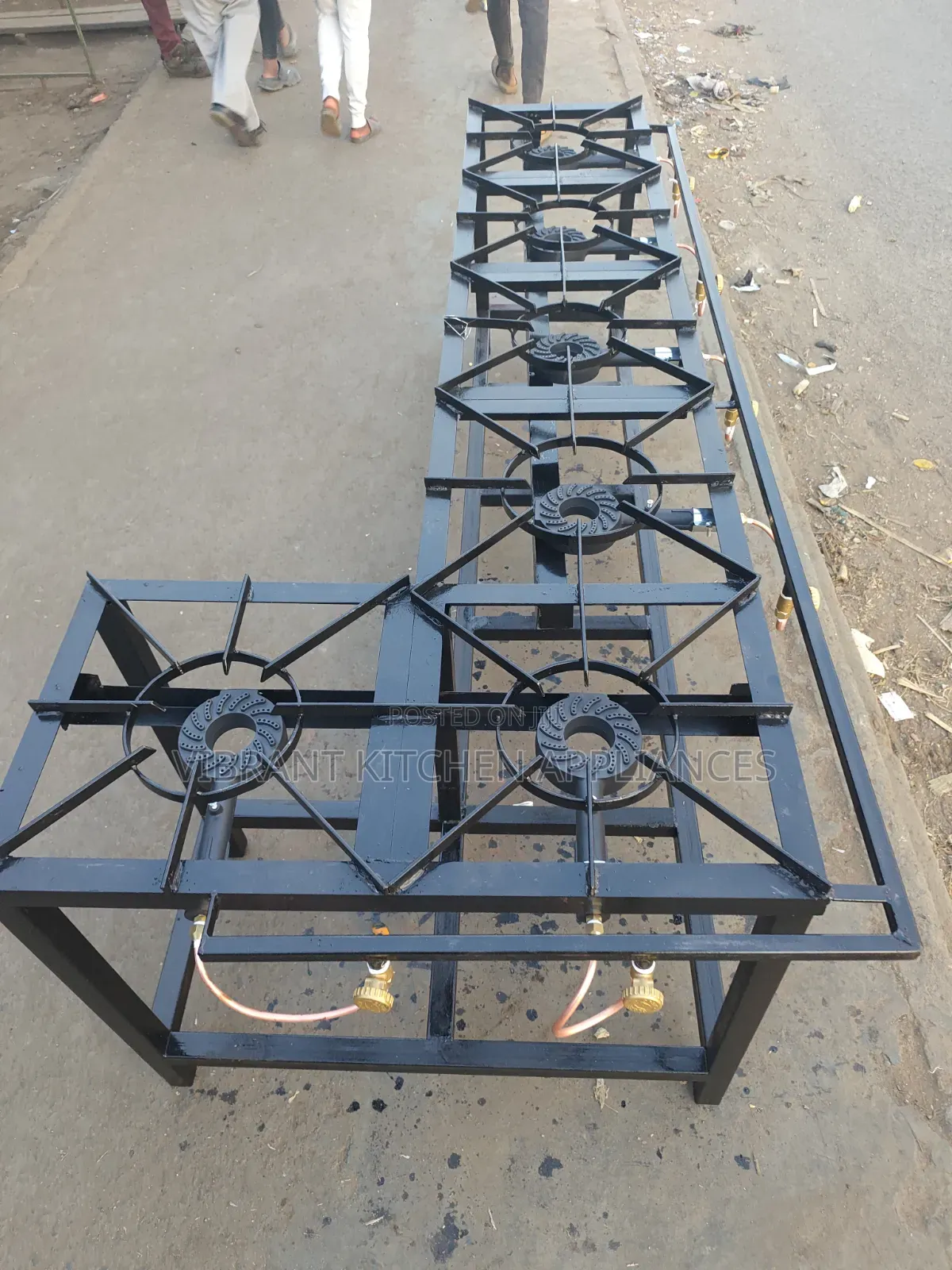 L‐Shaped Six‐Burner Mild Steel Cooker