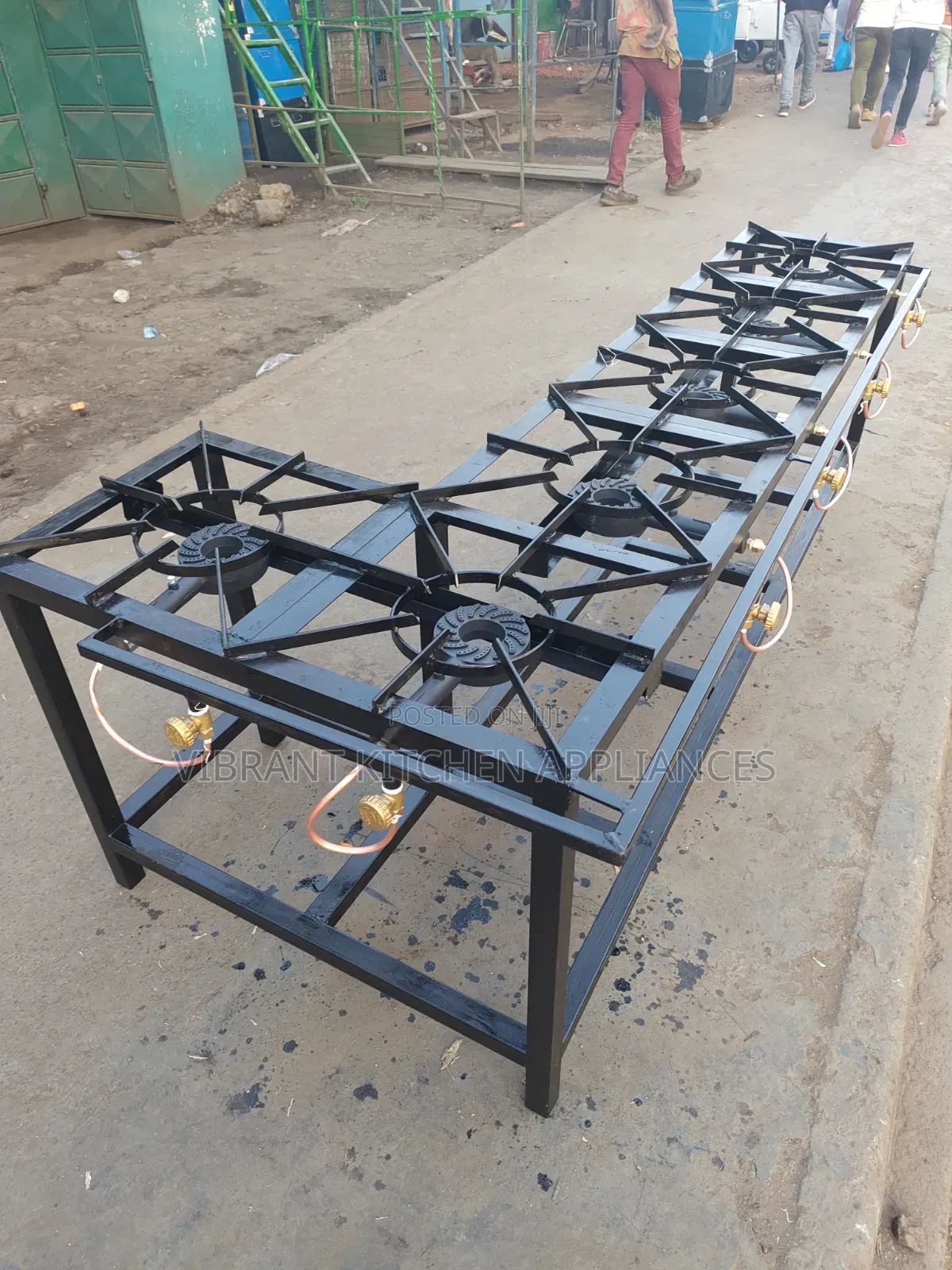 L‐Shaped Six‐Burner Mild Steel Cooker