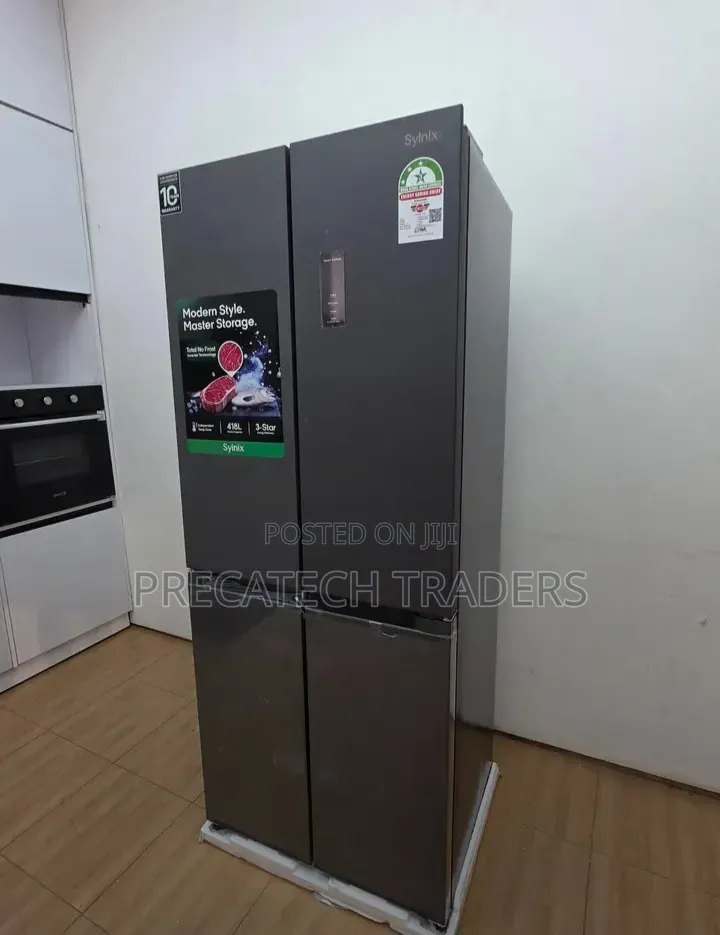 Syinix 4-Door Fridge 418L – Spacious Modern Design