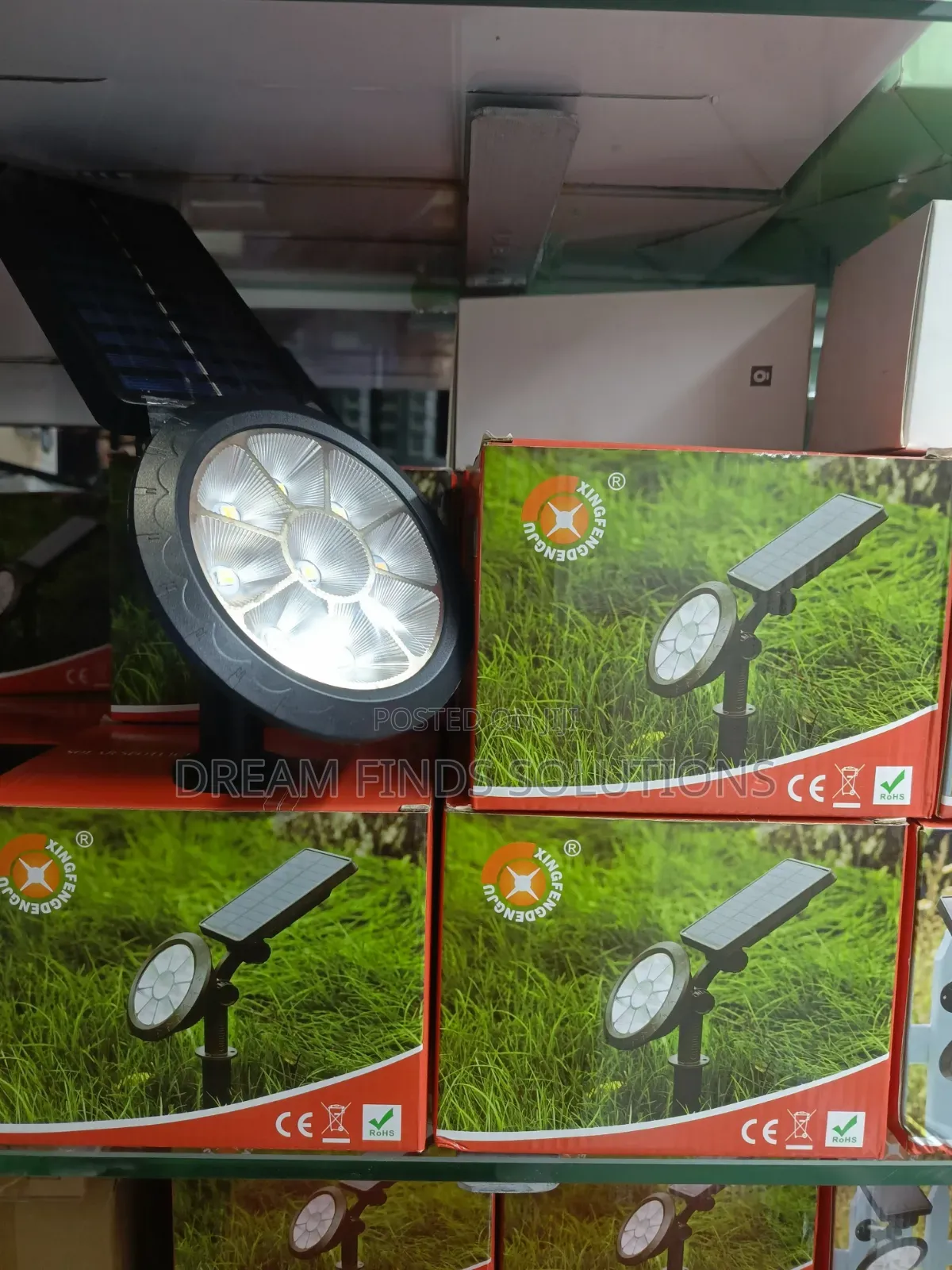 Adjustable Solar Spotlight With Round Multi-Led Head Vvve