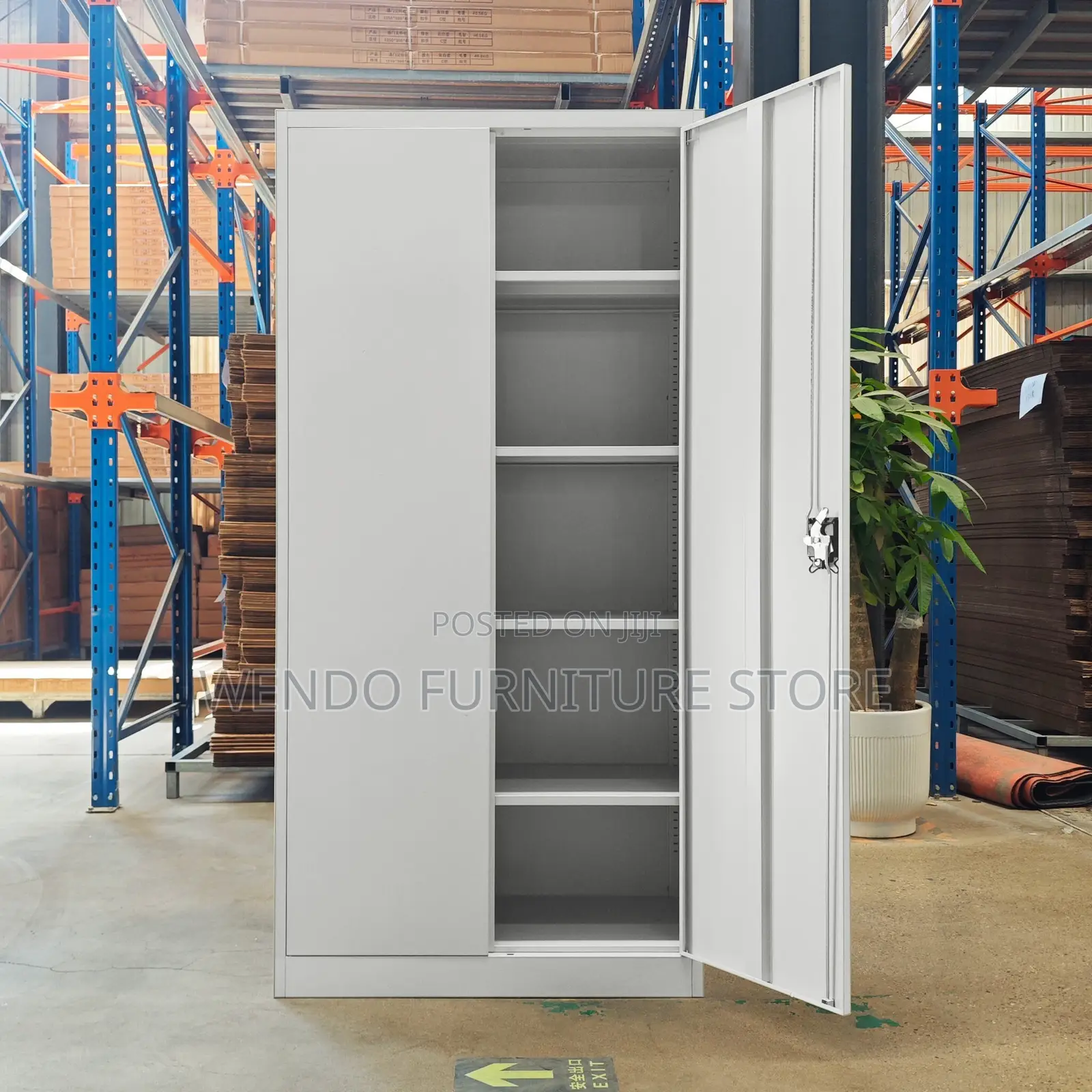 Office Cabinet; Two Doors Steel Cabinet With Multiple Shelves