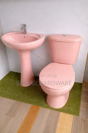 Pink Close Couple Toilet
