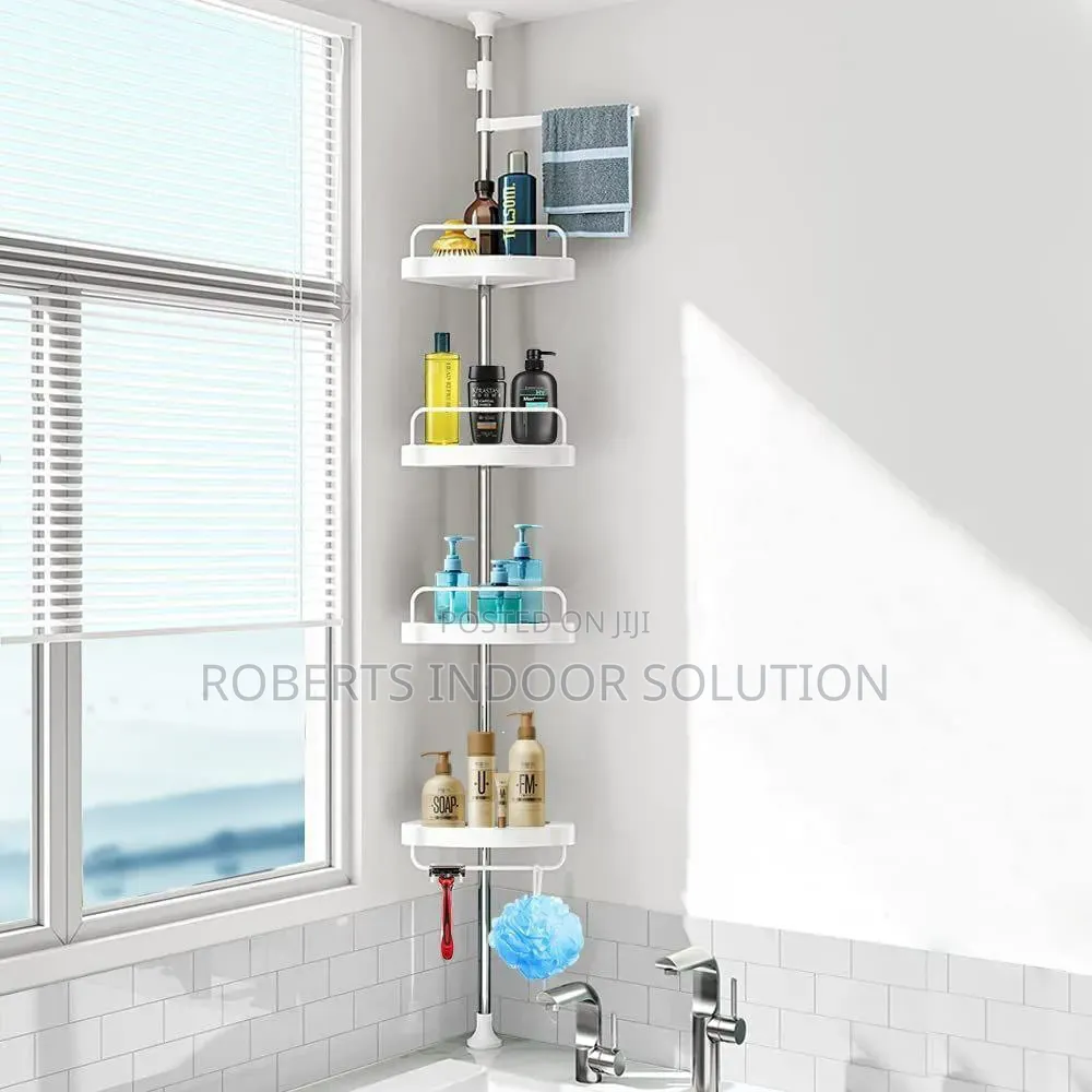 4-Tier Adjustable Telescopic Multi-Corner Shelf Organizer