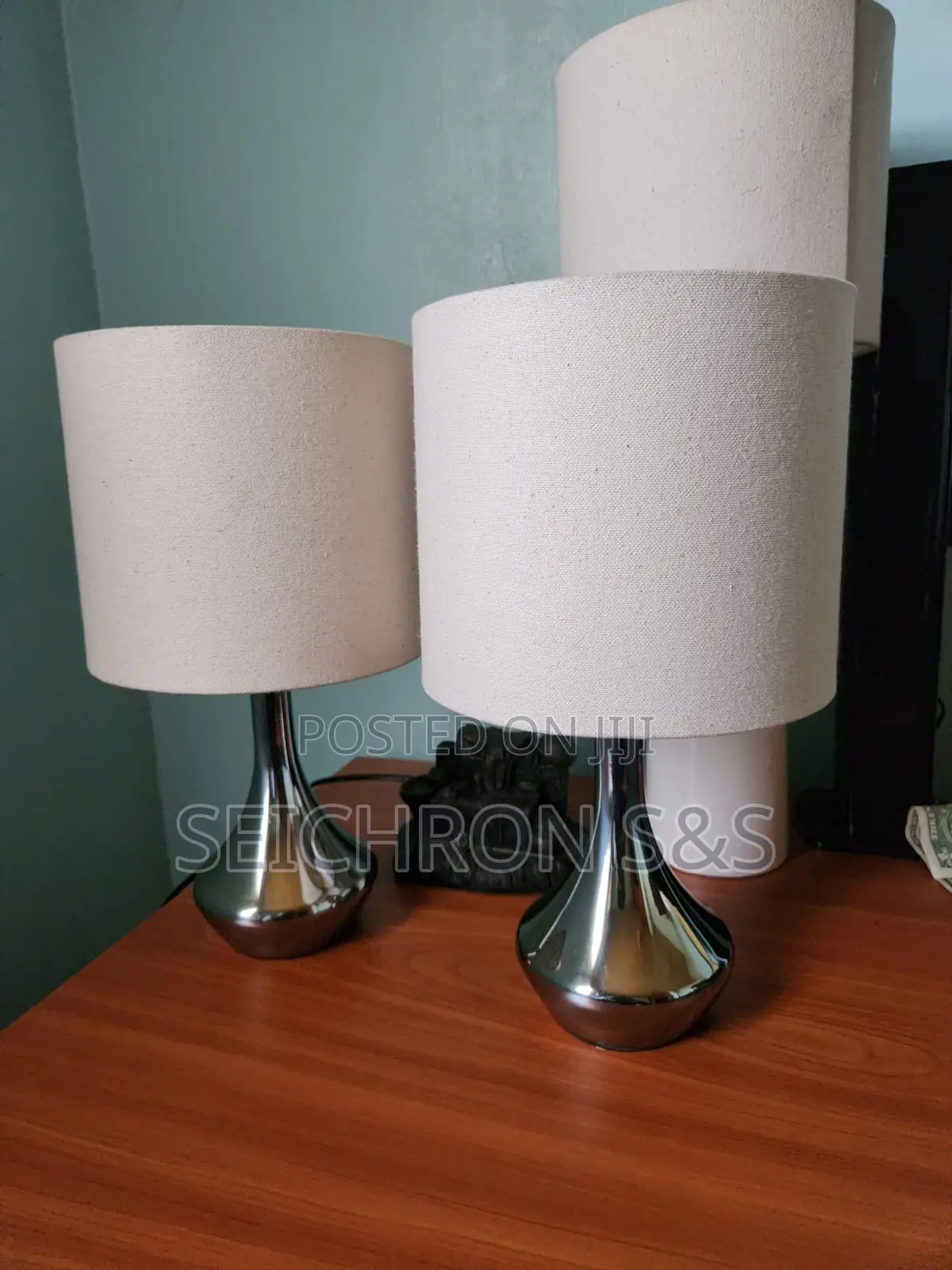 Chrome Pair Touch Lamps