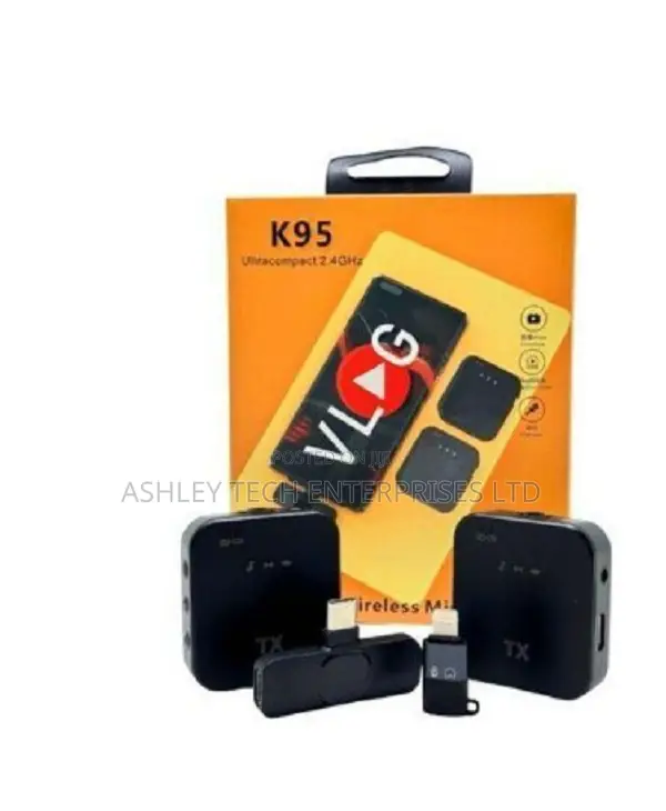  Wireless Microphone With Dual Mics 3-in-1 Receiver