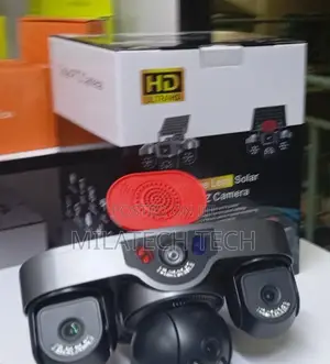 4G Solar PTZ Triple Camera With Siren Alarm, Night Vision