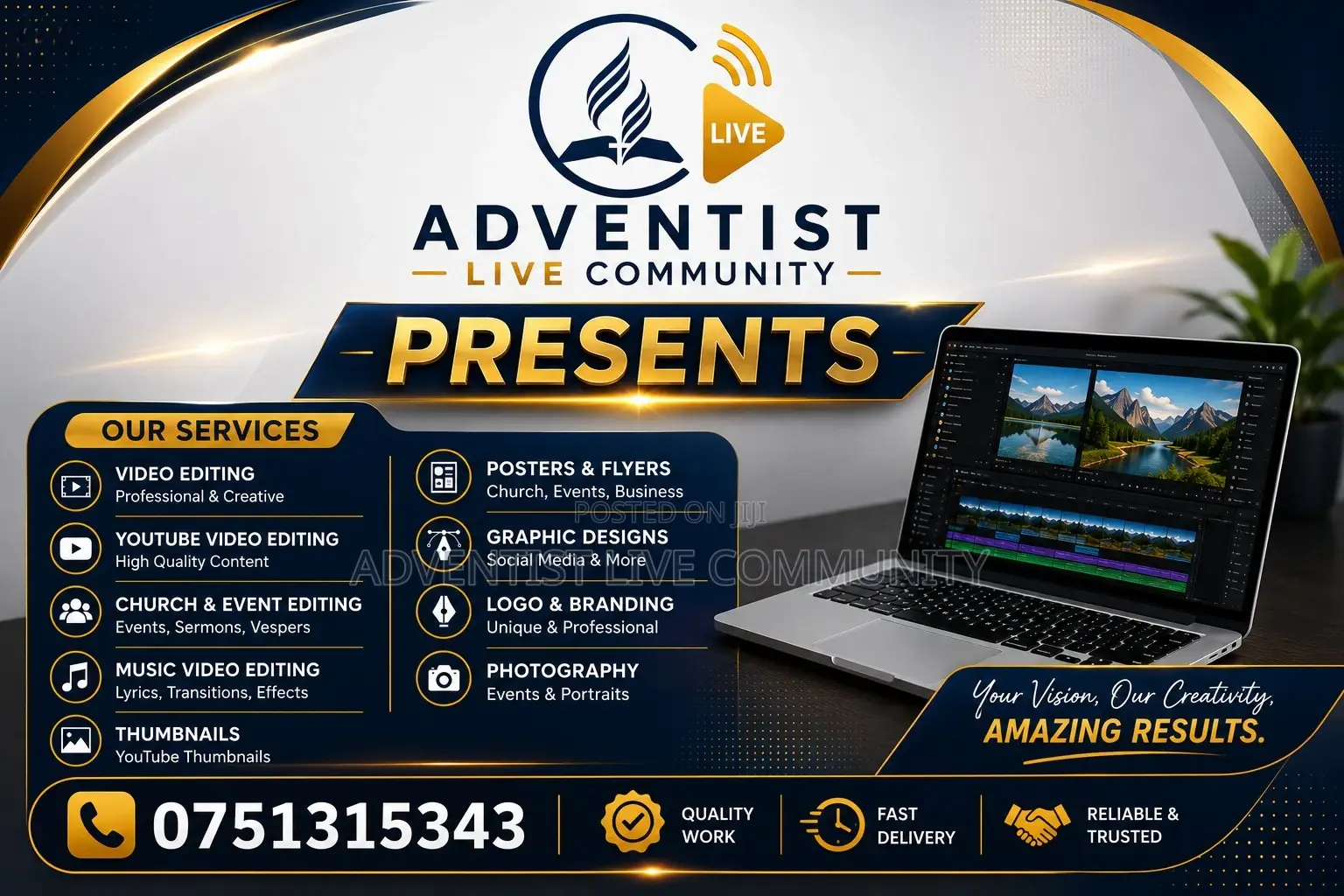Professional Video Editing, Posters, Thumbnails and Graphics Design