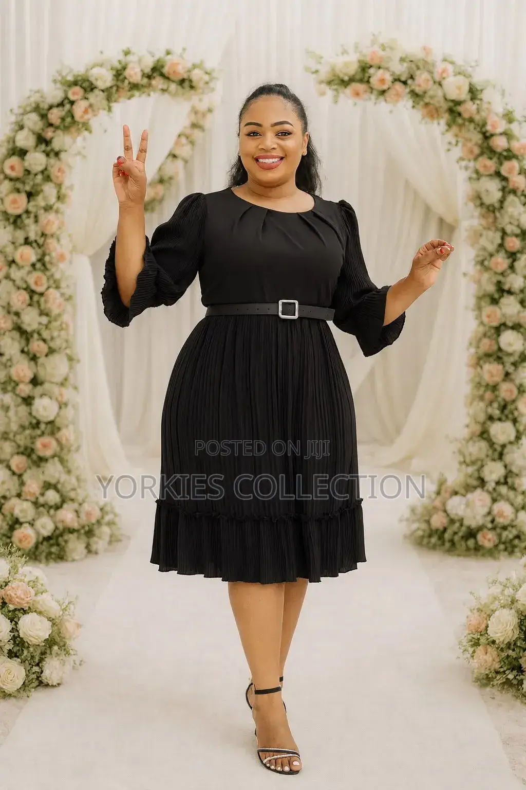 Plitted Lace Dress