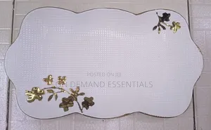 Porcelain Gold Ring Tray With Leaf Gold Detail Small