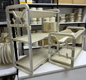 3-Tier Aluminum Dish Drying Rack With Drainer