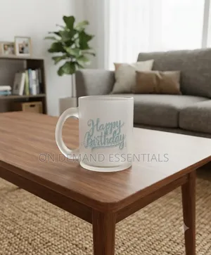 Happy Birthday Frosted Glass Mug
