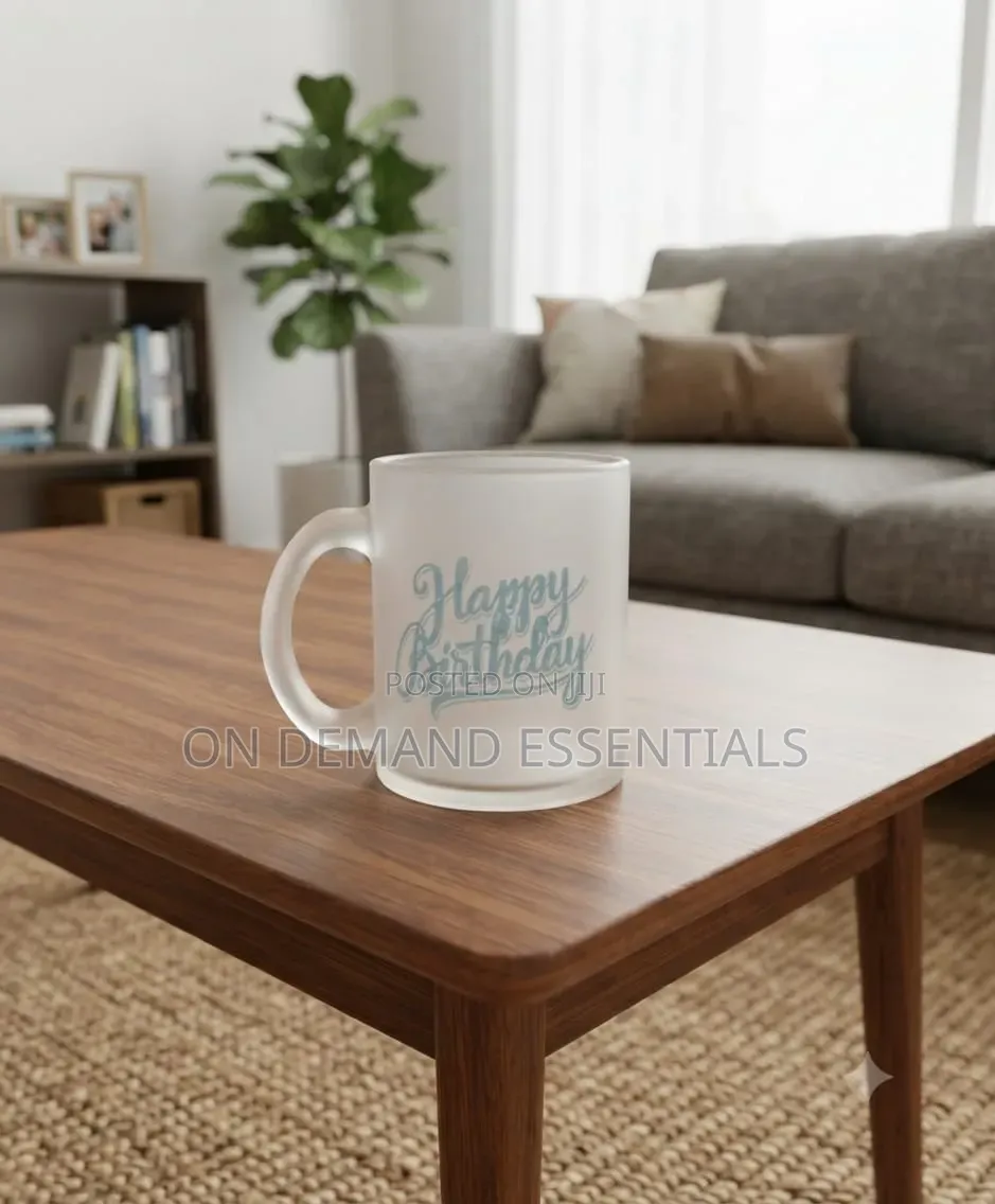 Happy Birthday Frosted Glass Mug