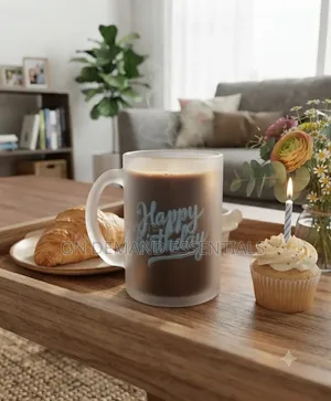 Happy Birthday Frosted Glass Mug