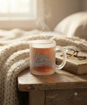Happy Birthday Frosted Glass Mug