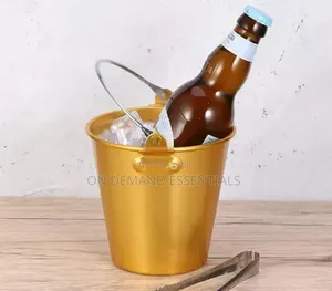 Ice Cube Bucket Steel Gold