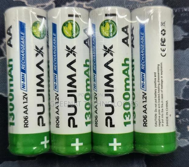 Pujimax 1300mAh Rechargeable AA 4 Battery Pack