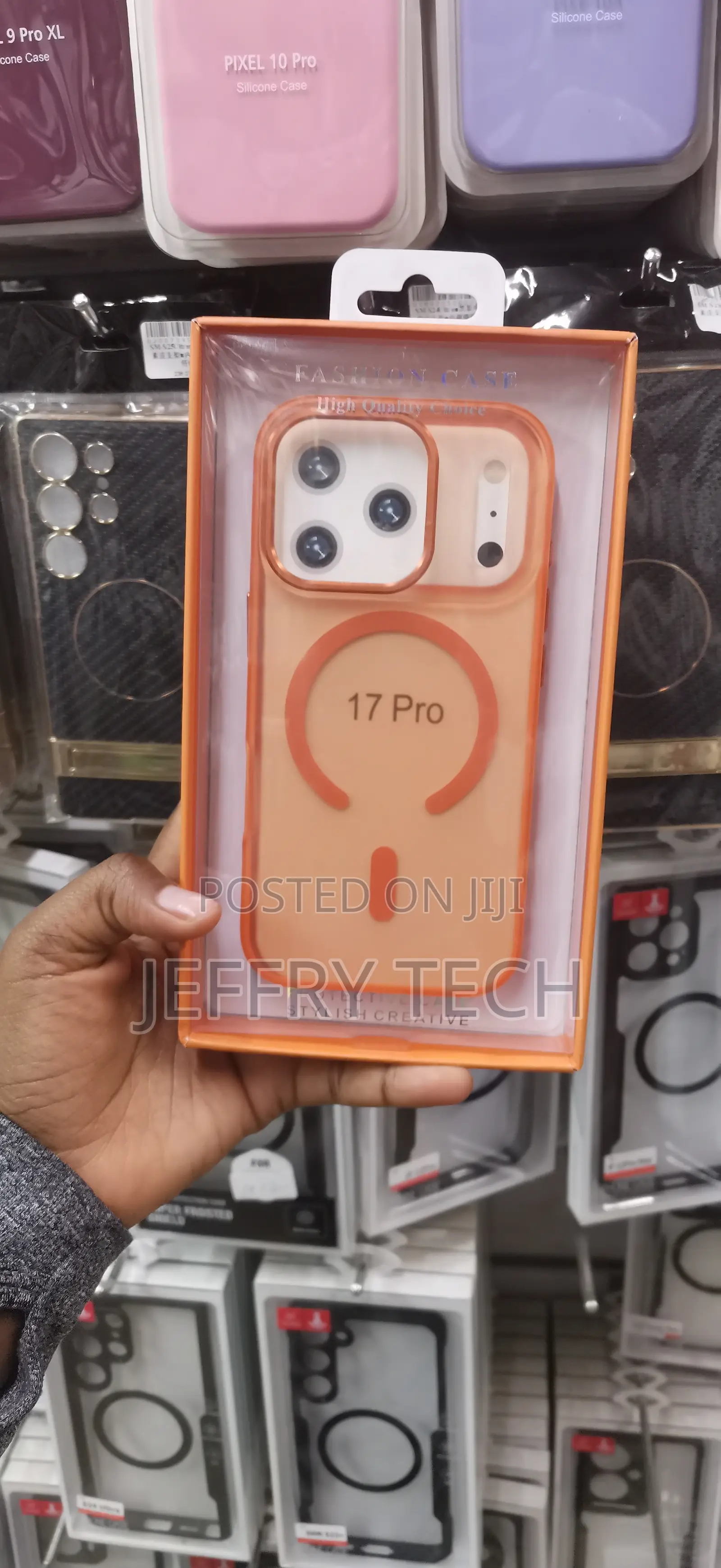 iPhone 17 Pro Semi-Transparent Frosted Back Panel-Orange