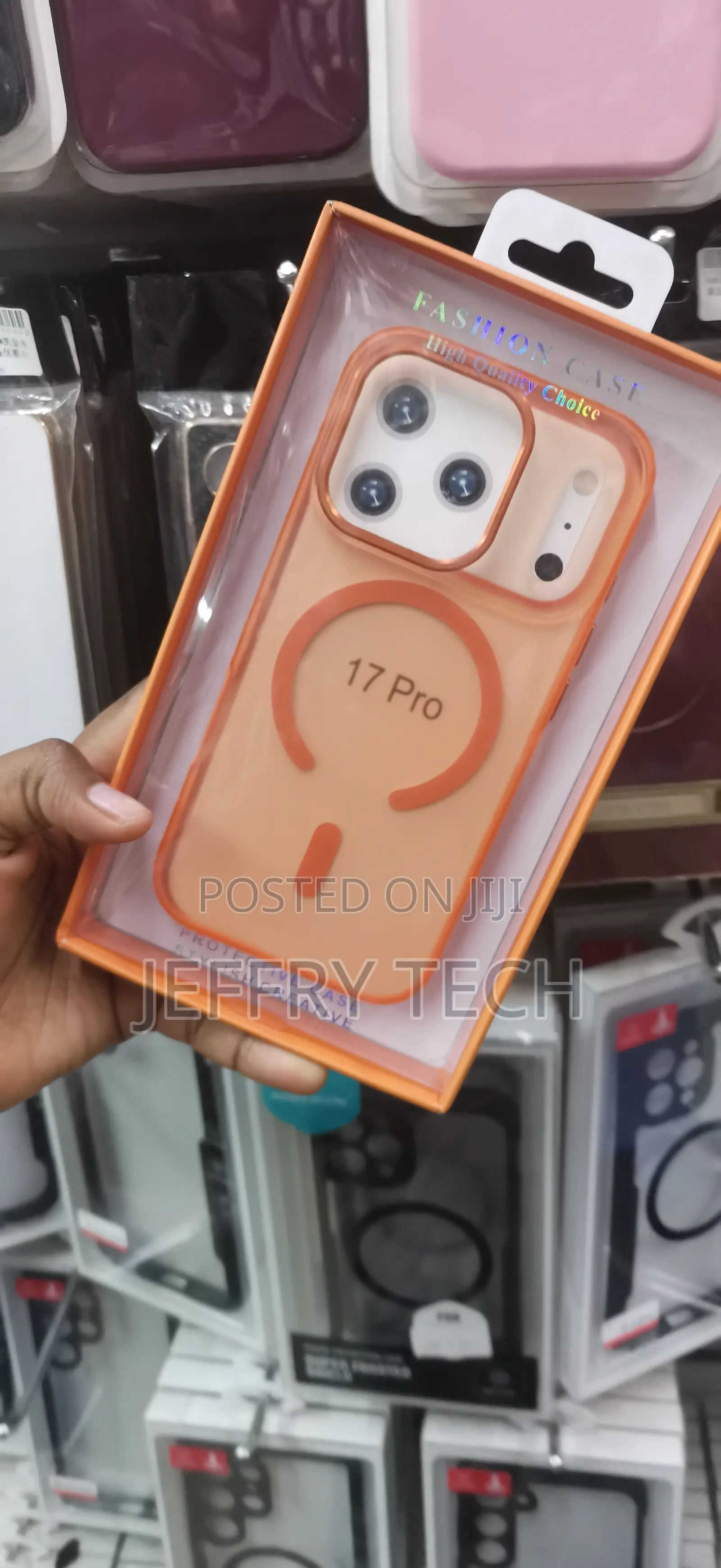 iPhone 17 Pro Semi-Transparent Frosted Back Panel-Orange