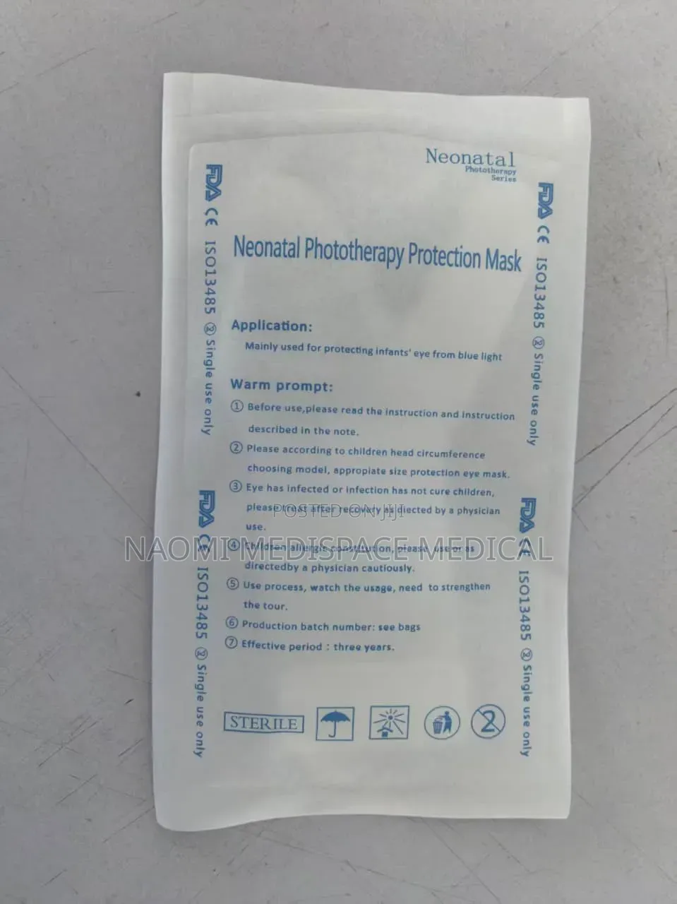 Neonatal Phototherapy Protection Mask