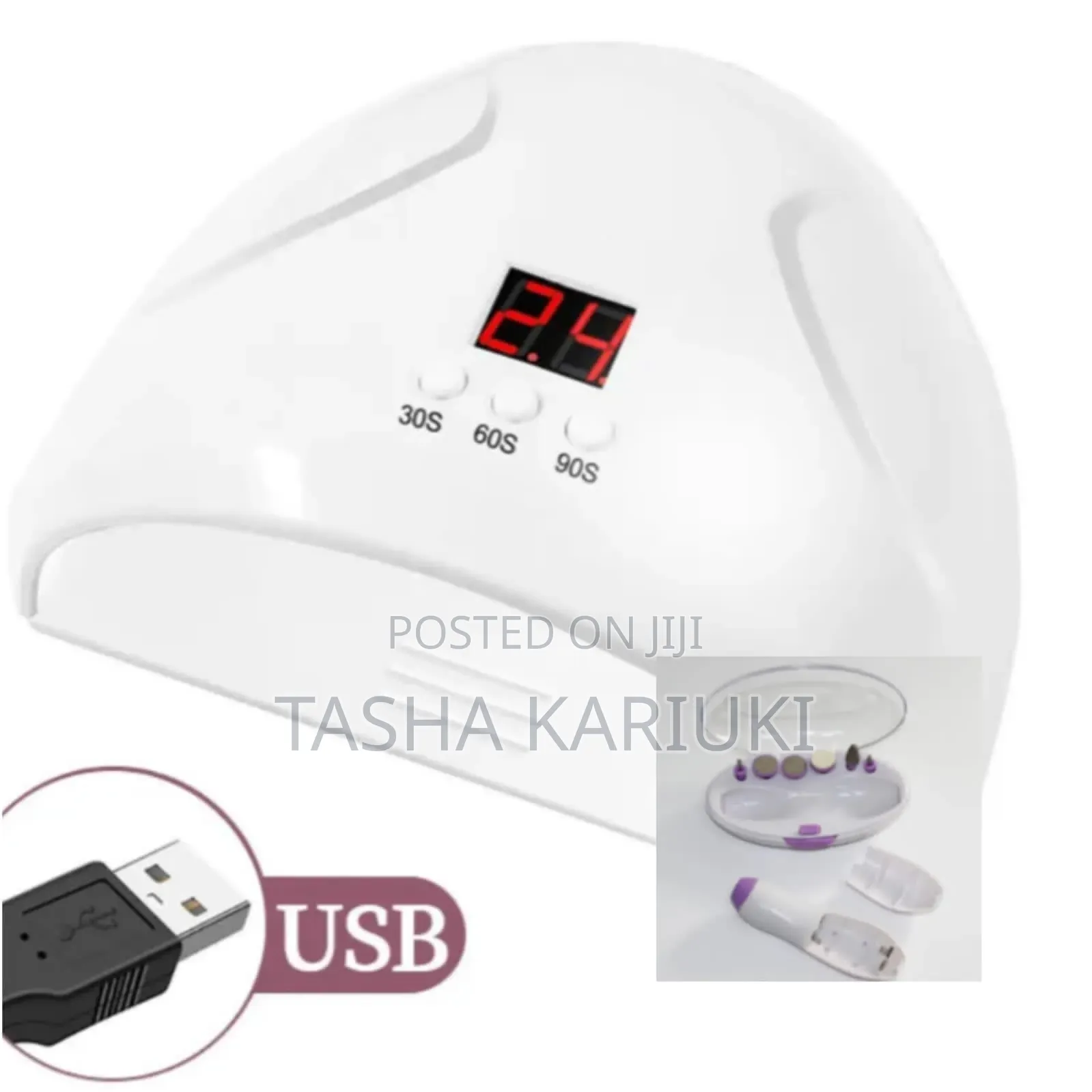 2 in 1 Led Nail Dryer and Electric Nail Kit* Has Five Head Attachments