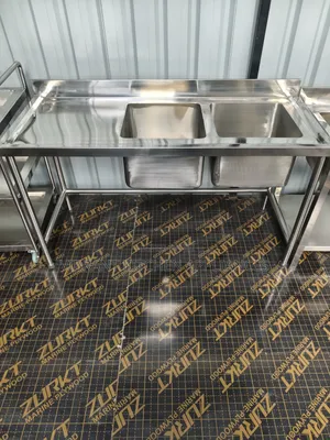 Two‐Bowl Stainless Steel Commercial Sink