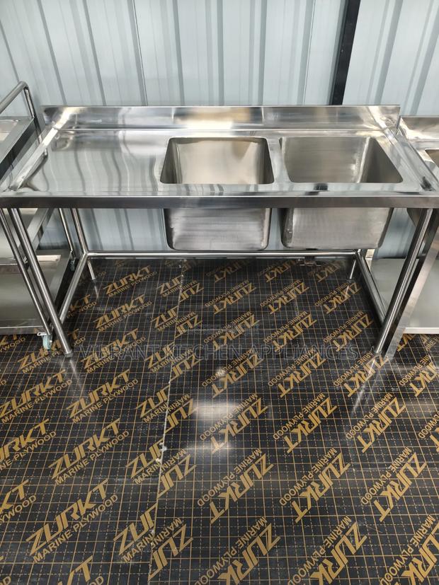 Two‐Bowl Stainless Steel Commercial Sink