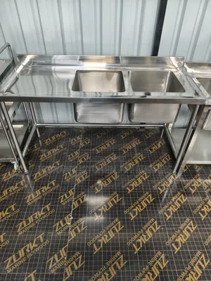 Two‐Bowl Stainless Steel Commercial Sink