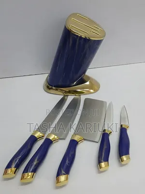 *6pcs Kitchen Knife Sets With Round Stand and Gold Base Available*