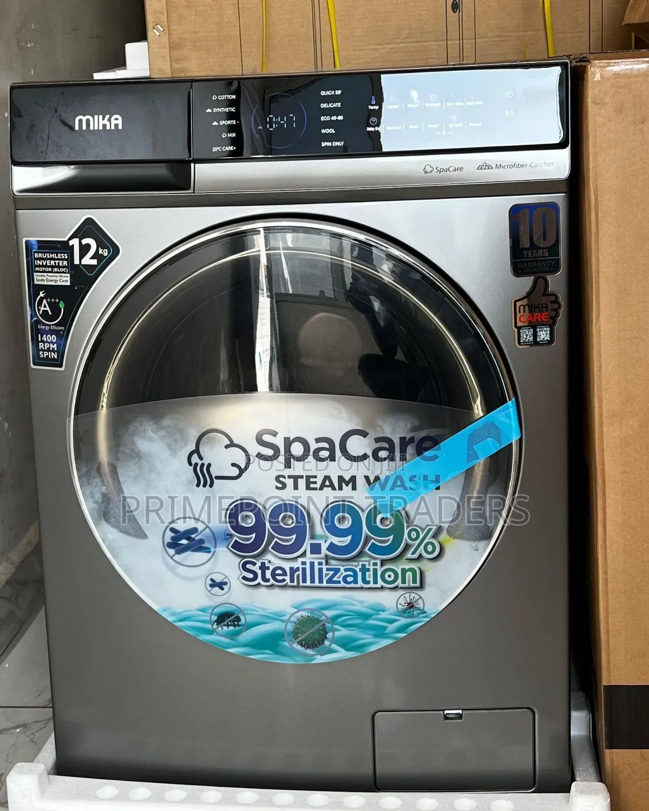 Mika Washing Machine 8kg Wash and Spin Front Load Smart Washing Meets
